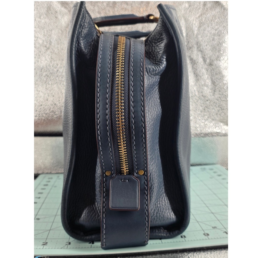 Coach 1941 Rogue 31 Dark Denim Blue Glovetanned Leather Bag 38124 - Picture 6 of 16